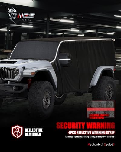 MZS 600D Waterproof Outdoor Cab Cover for Wrangler JK JL 4 Door 2007-2026