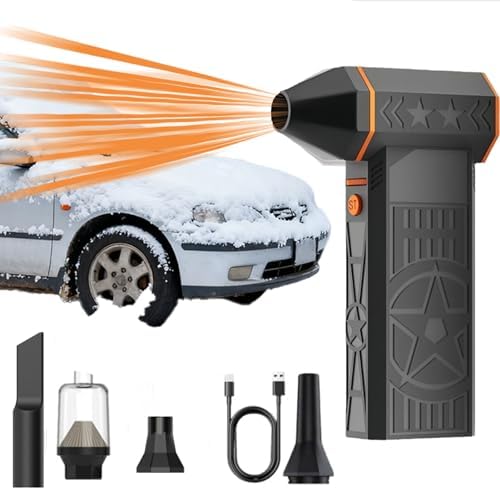5000w Thermal Snow Blower, Portable Thermal Blower for Dust Removal, Drying & Cleaning (Black)