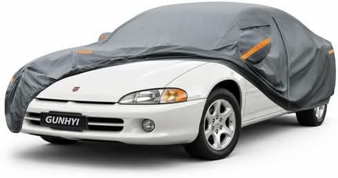 GUNHYI Premium Car Cover Custom Fit Dodge Intrepid, 16 Layers Heavy Duty Car Cover Waterproof All Weather with Zipper Door for Sun Rain Snow Dust Uv Protection