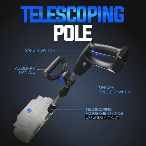 Snow Joe 20V Cordless Snow Shovel with Directional Chute, X20-SNOW-4AX2