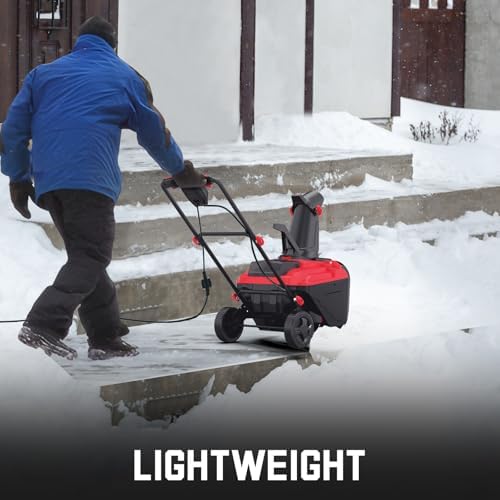 PowerSmart 21 Inch Corded Electric Snow Blower, 15 Amp, with LED Light