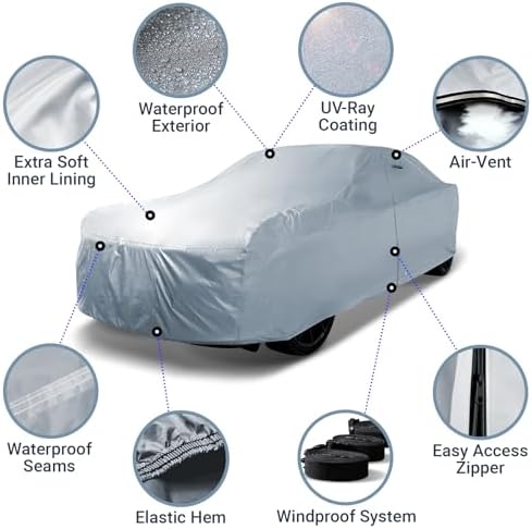 iCarCover Car Cover All Weather for 1998-2011 Lincoln Town Car