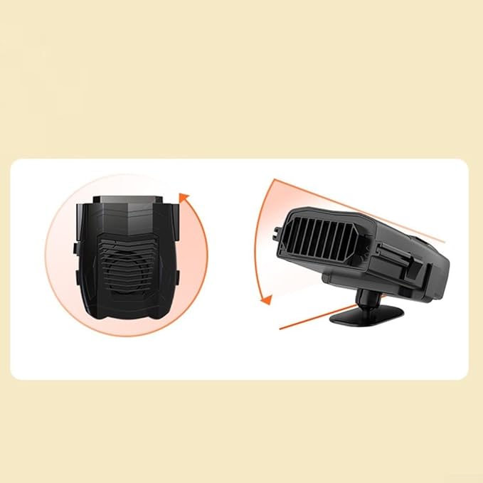 Portable 150W Car Heater and Cooling Fan for Window Defrosting, 12V Electric Heater Defroster with Compact Design for SUV Car Interior Heating and Cooling