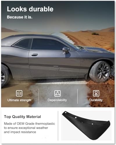 Kiwi Master Mud Flaps for 2015-2023 Dodge Challenger