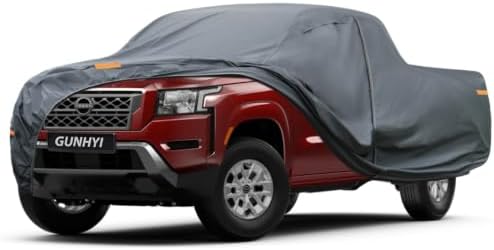 GUNHYI Premium Truck Cover Custom Fit Nissan Frontier, 16 Layers Heavy Duty Truck Cover Waterproof All Weather with Zipper Door for Sun Rain Snow Dust Uv Protection