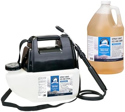 Bare Ground BGPS-1 All Natural Anti-Snow Liquid De-Icer with Battery Powered Sprayer, 128 oz (1 Gallon)