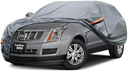 GUNHYI Premium Car Cover Custom Fit Cadillac SRX (2009-2016), 16 Layers Heavy Duty Car Cover Waterproof All Weather with Zipper Door for Sun Rain Snow Dust Uv Protection