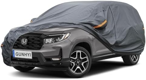 GUNHYI Premium Car Cover Custom Fit Honda Passport, 16 Layers Heavy Duty Car Cover Waterproof All Weather with Zipper Door for Sun Rain Snow Dust Uv Protection