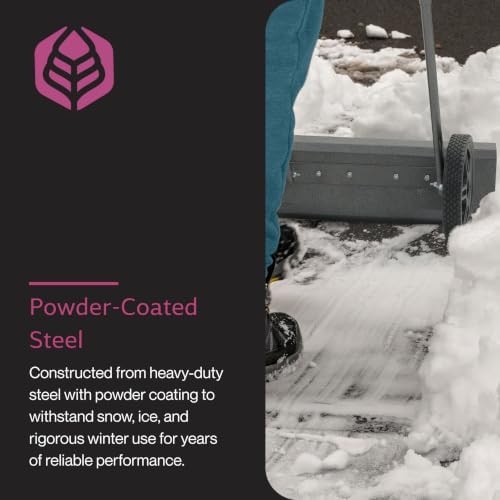 Yard Butler Snowplow Rolling Push Shovel, No-Bend, IRSPP-24