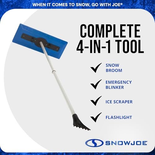Snow Joe 6 Pack 18 Telescoping Snow Broom & Ice Scraper, Foam Brush, SJBLZD