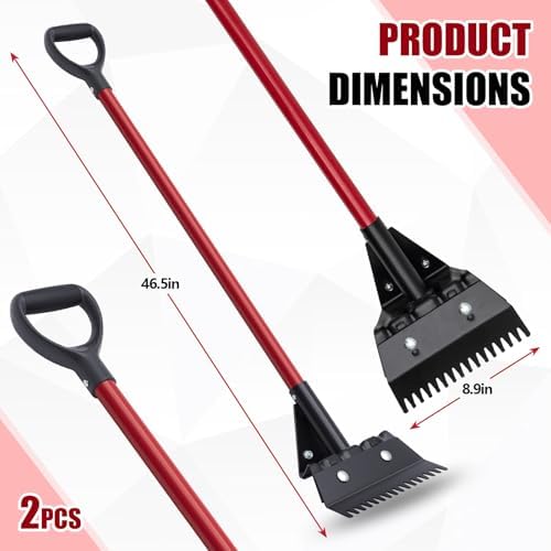 2 Pack Shingle Remover Tool, 46.5 Inch Roofing Shovel