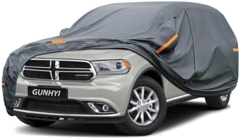 GUNHYI Premium Car Cover Custom Fit Dodge Durango, 16 Layers Heavy Duty Car Cover Waterproof All Weather with Zipper Door for Sun Rain Snow Dust Uv Protection