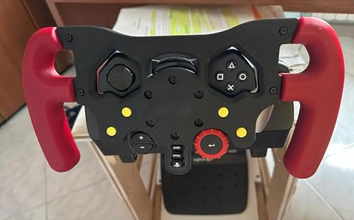 F1 Racing Wheel Mod Kit for Logitech G29 G920 G923, Professional Simulator Upgrade, Ergonomic Controls & Quick-Install Bracket, Gift for Sim Racer or Motorsports Enthusiast (Red+black)
