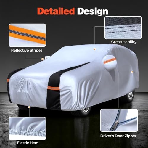 Minivan Car Cover for Kia Carnival MPV/Sedona 1998-2025 100% Waterproof All Weather, Heavy Duty Full Exterior Covers Rain Sun Wind UV Protection.