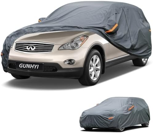 GUNHYI Premium Car Cover Custom Fit Infiniti EX-Series EX35/EX37, 16 Layers Heavy Duty Car Cover Waterproof All Weather with Zipper Door for Sun Rain Snow Dust Uv Protection