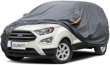 GUNHYI Premium Car Cover Custom Fit Ford EcoSport Eco Sport, 16 Layers Heavy Duty Car Cover Waterproof All Weather with Zipper Door for Sun Rain Snow Dust Uv Protection