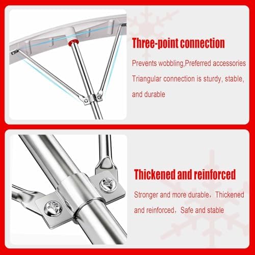 Telescoping Snow Removal Tool with Ice Scraper for Roof and Vehicle Clearing,Square-Shaped-2–4m/6.6-13ft