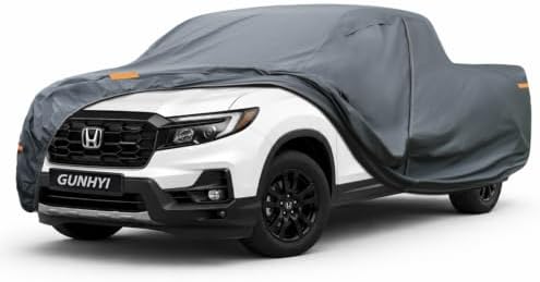 GUNHYI Premium Truck Cover Custom Fit Honda Ridgeline, 16 Layers Heavy Duty Truck Cover Waterproof All Weather with Zipper Door for Sun Rain Snow Dust Uv Protection