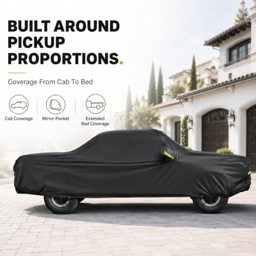 Waterproof Pickup Truck Cover, All Weather Outdoor Protection