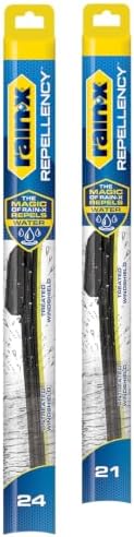 Rain-X 810353 Repellency Water Repellent Wiper Blades, 24" & 21" Windshield Wipers, All Weather Streak-Free for Enhanced Visibility w/Water Repellency Formula [Amazon Exclusive]