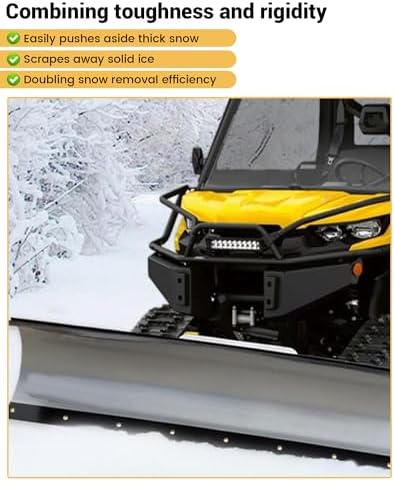 60 x 4 x 3/4 Inch Polyurethane Snow Plow Cutting Edge | Fit for ATV Tractors, Skid Steers & UTVs Snow Pusher Cutting Edge, Heavy Duty Replacement Blade for Front Snow Blade Plow