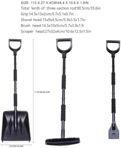 Detachable Brush Ice Scraper Shovel Set for Winter Roof Snow and Ice Removal Compatible with Car Surfaces