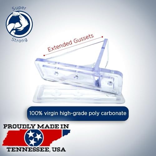10 Pack Snow Guards for Metal Roofs – with Perfect Seal Gaskets & Screws – Heavy-Duty Polycarbonate Roof Snow Stops Prevent Sliding Snow & Ice | Made in USA