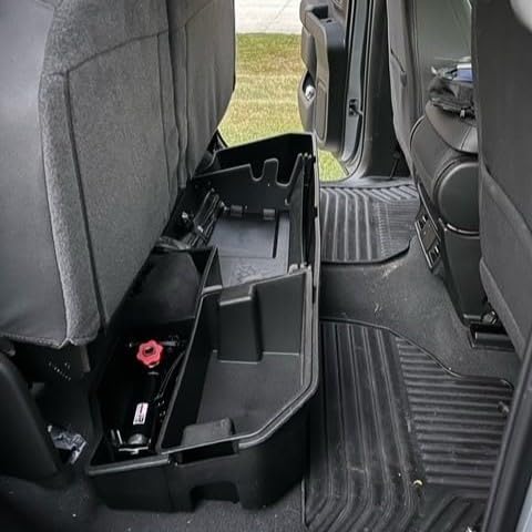 WHALEMOTOR Underseat Storage Compatible with 2020-2026 Chevy Silverado/GMC Sierra 1500(Inclu. 2019 New Gen)&2500 3500 HD Crew&Double Cab, Upgraded Rear Under Seat Organizer Cargo Box