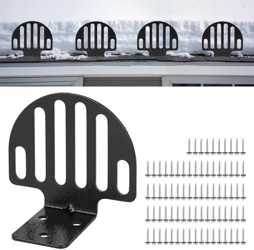 26-Pack Metal Roof Snow Guards, Prevent Ice Accumulation，Standing Seam Snow Stops with Seal Gaskets & Screws，Secure for Metal Roofs，Crush Ice，Easy Install with Seal Gaskets