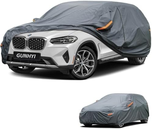 GUNHYI Premium Car Cover Custom Fit BMW X4, 16 Layers Heavy Duty Car Cover Waterproof All Weather with Zipper Door for Sun Rain Snow Dust Uv Protection