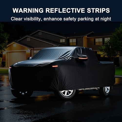 X AUTOHAUX Waterproof Full Car Cover for Toyota Tundra 210D-PU w/Zipper