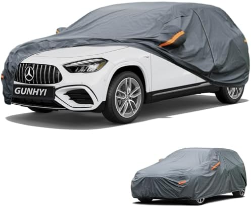 GUNHYI Premium Car Cover Custom Fit Mercedes-Benz GLA, 16 Layers Heavy Duty Car Cover Waterproof All Weather with Zipper Door for Sun Rain Snow Dust Uv Protection