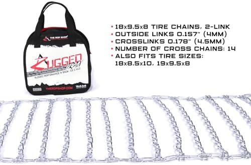 The ROP Shop Pair of 2 Link Tire Chains 18x8.5x10