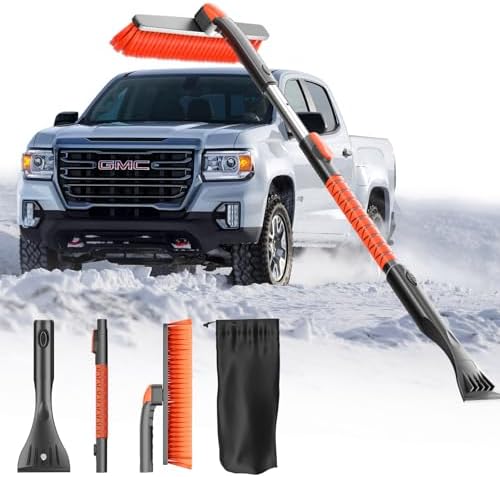 DooGooCoo 42" Extendable Snow Brush & Ice Scrapers for Car Windshield