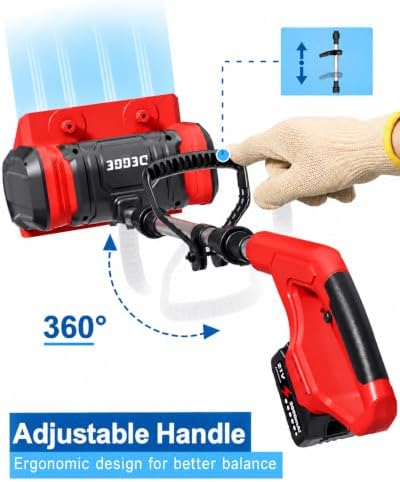 DEGGE Electric Cordless Snow Shovel, 2X 3.0Ah/ 20V/ 12-Inch Battery