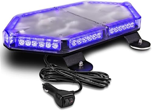 LAMPHUS NanoFlare 17 Inch 56W Blue LED Strobe Light Bar For Truck Vehicle