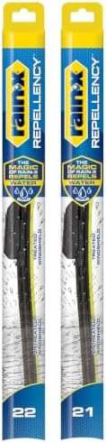 Rain-X 810355 Repellency Water Repellent Wiper Blades, 22" & 21" Windshield Wipers, All Weather Streak-Free for Enhanced Visibility w/Water Repellency Formula [Amazon Exclusive]
