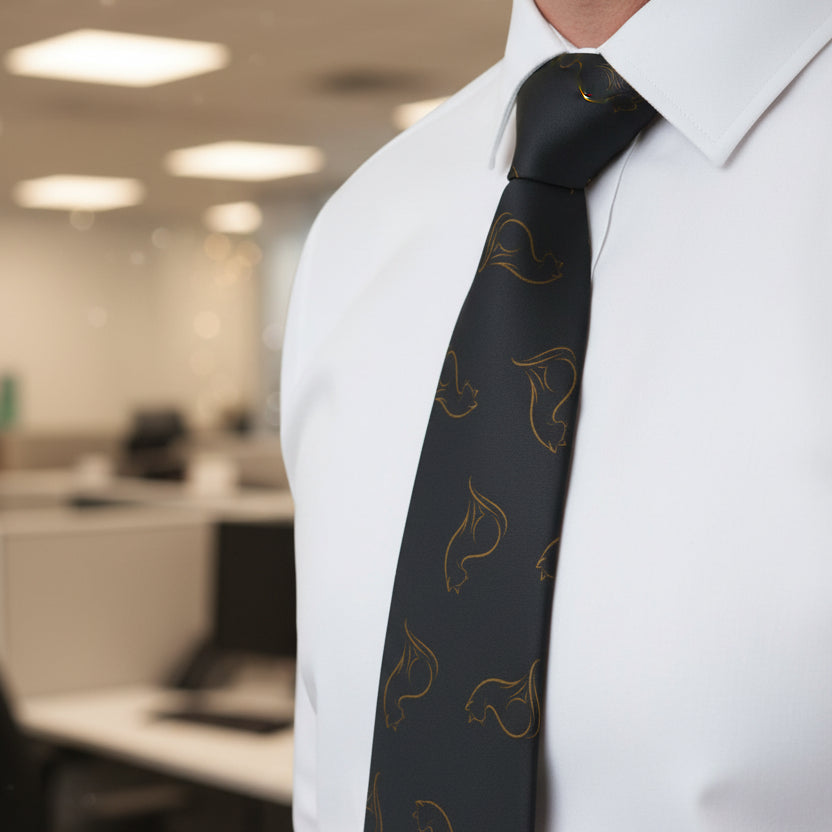 Gilded Cat Energy Slim Necktie