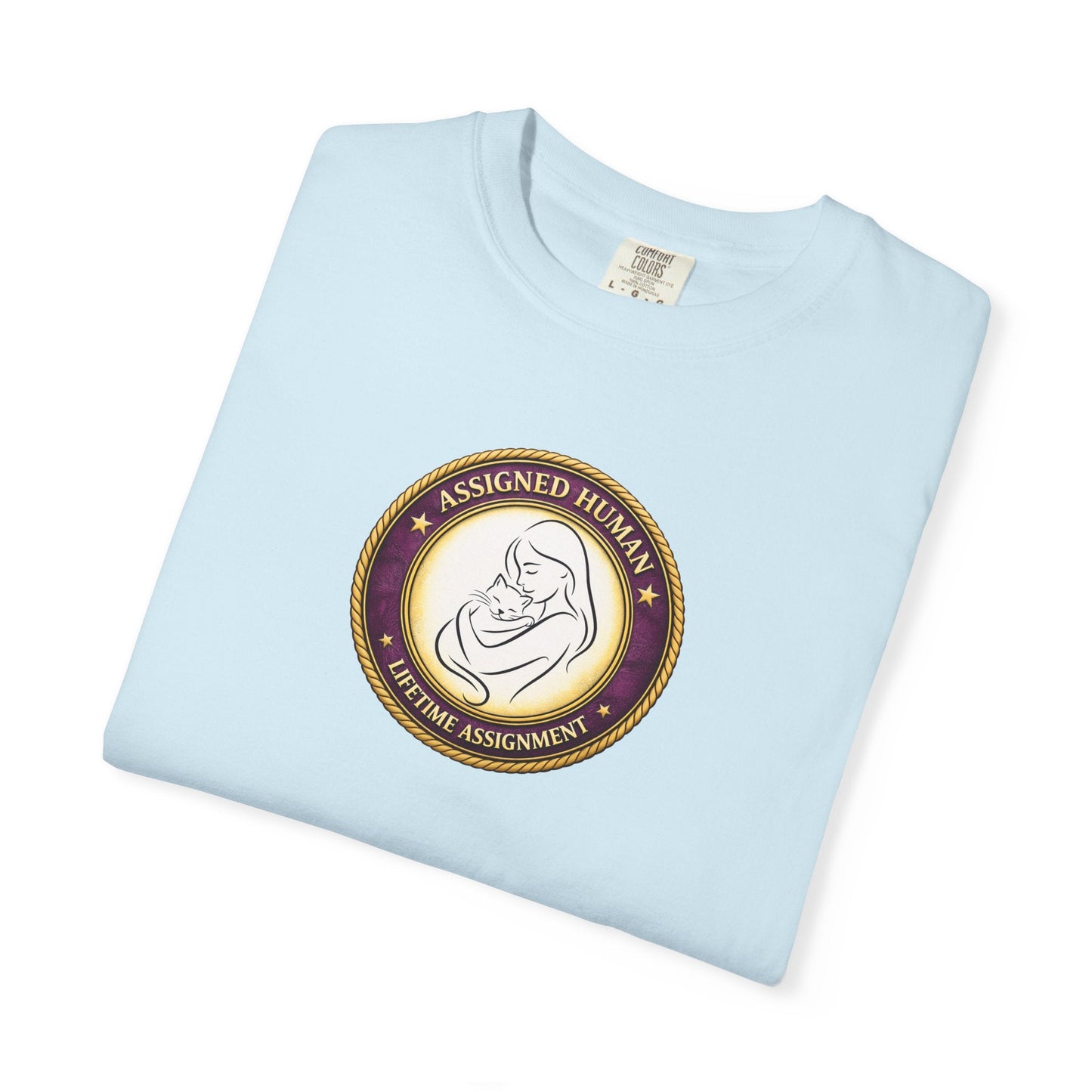 Assigned Human – Lifetime Assignment T-Shirt | Cat Lover Seal Tee