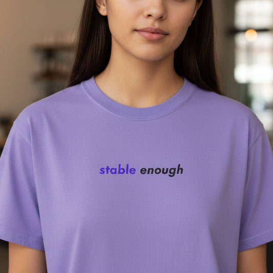 Stable Enough Epilepsy Awareness T-Shirt | Minimal Awareness Tee