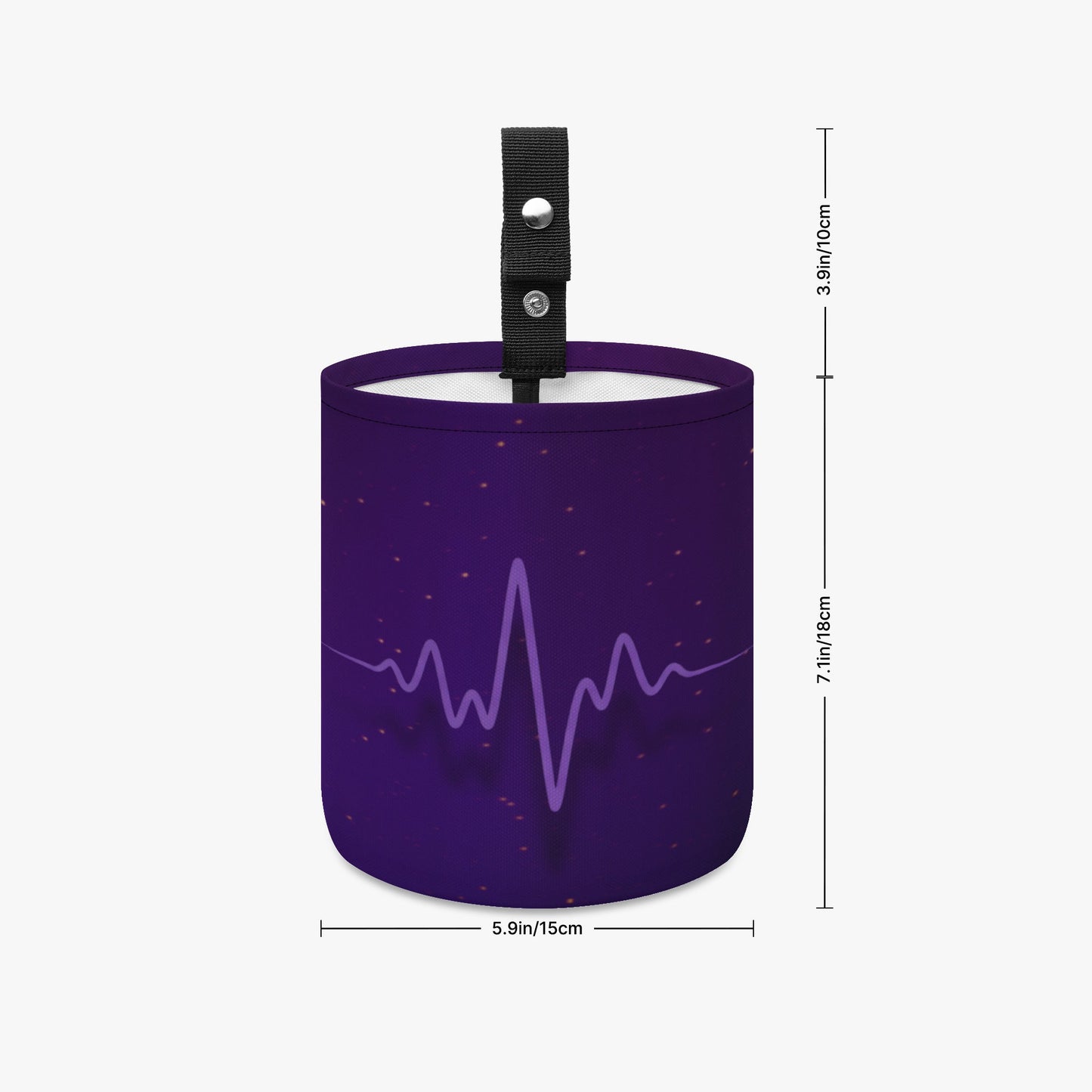 Neurostrong Car Trash Can – Purple EEG Wave Hanging Organizer