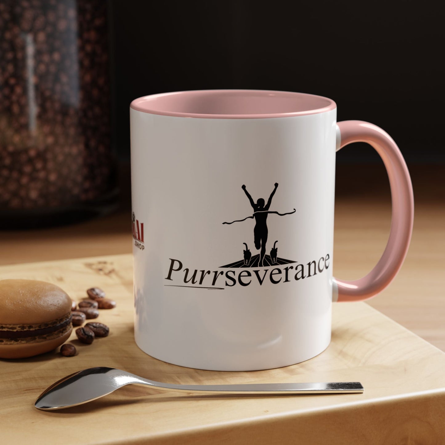 Purrseverance Accent Coffee Mug (11, 15oz)