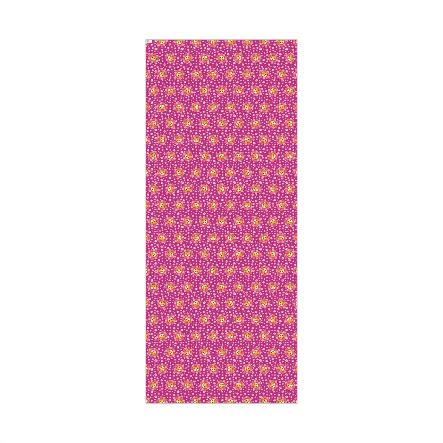 Pink Cat Blossom Gift Wrap | Cute Cat Lover Wrapping Paper