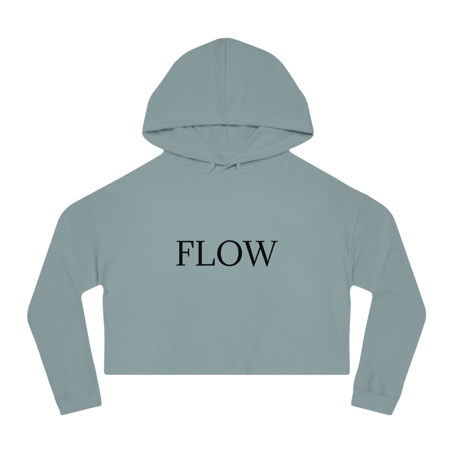 Cropped Hoodie Sweatshirt for Women with Cropped Design and Ribbed Cuffs
