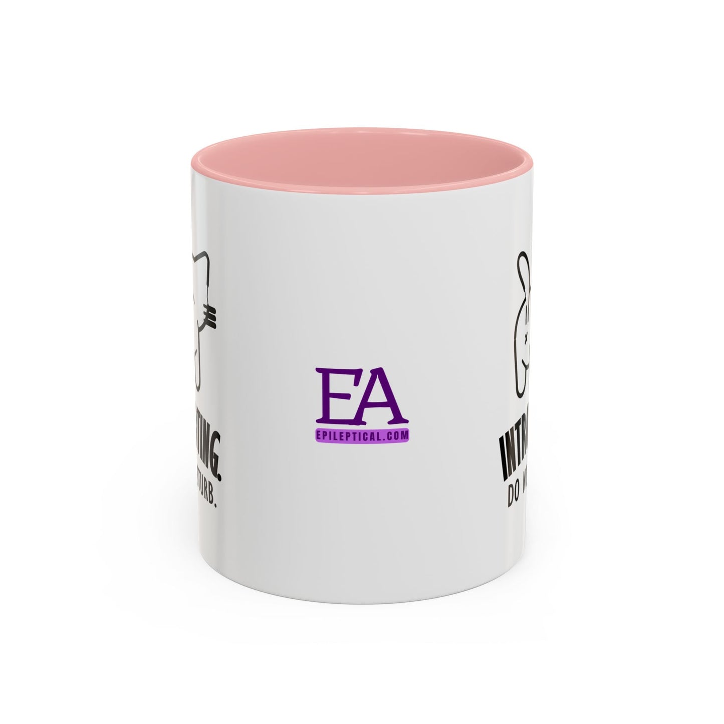 Introverting. Do Not Disturb. Two-Tone Cat Coffee Mug (11oz & 15oz)