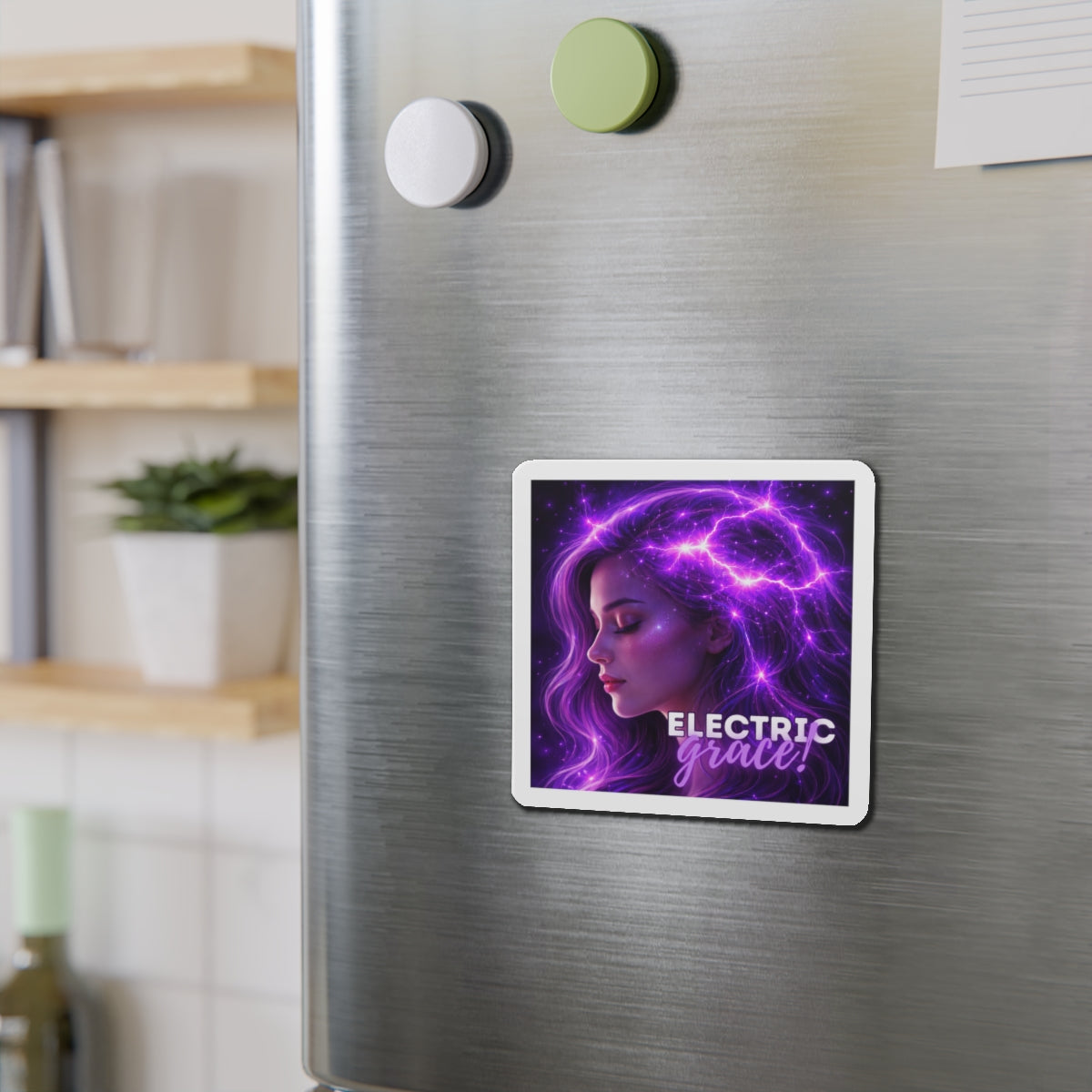 Electric Grace Magnet – Purple Energy Art Design