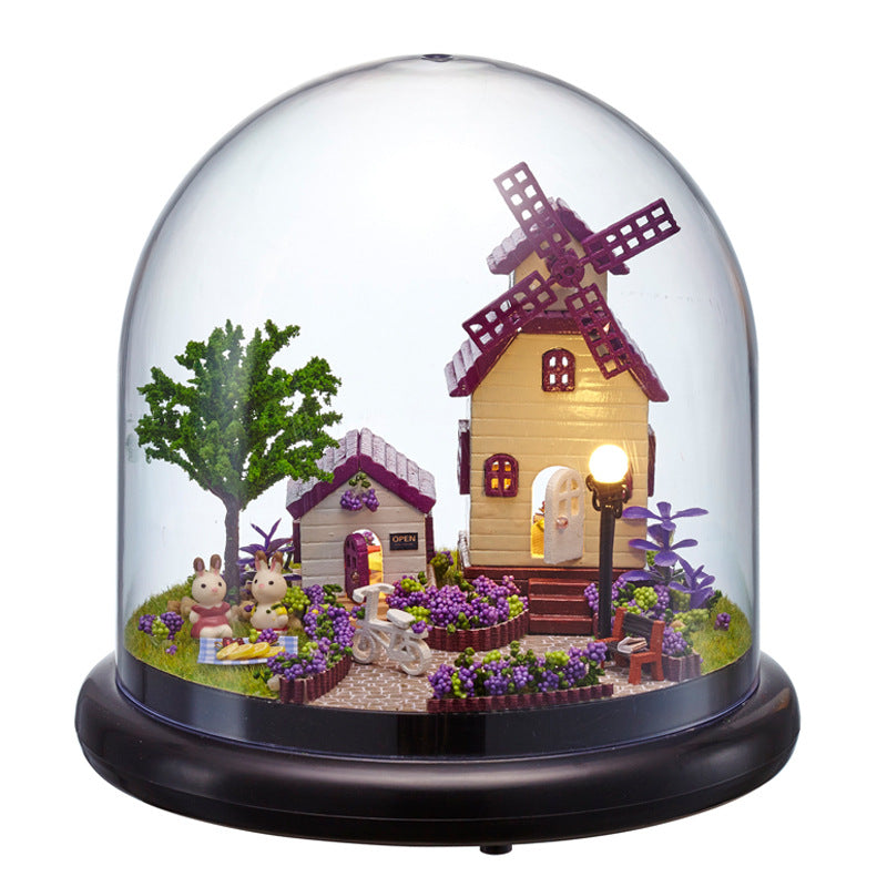DIY hut hand-assembled transparent cover mold