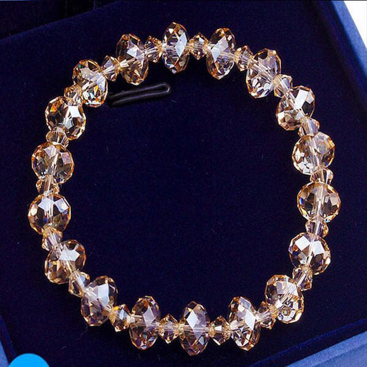 Women's Korean Simple Personalized Crystal Bracelet Elastic Bracelet