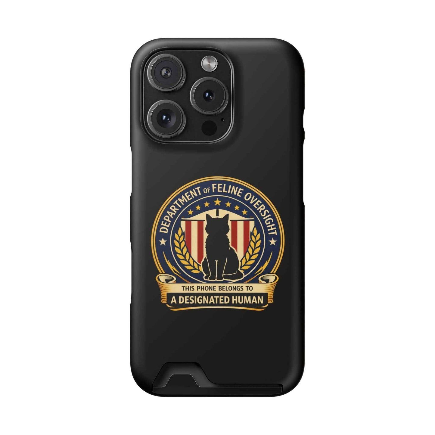 Department of Feline Oversight MagSafe iPhone Case — Designated Human Edition