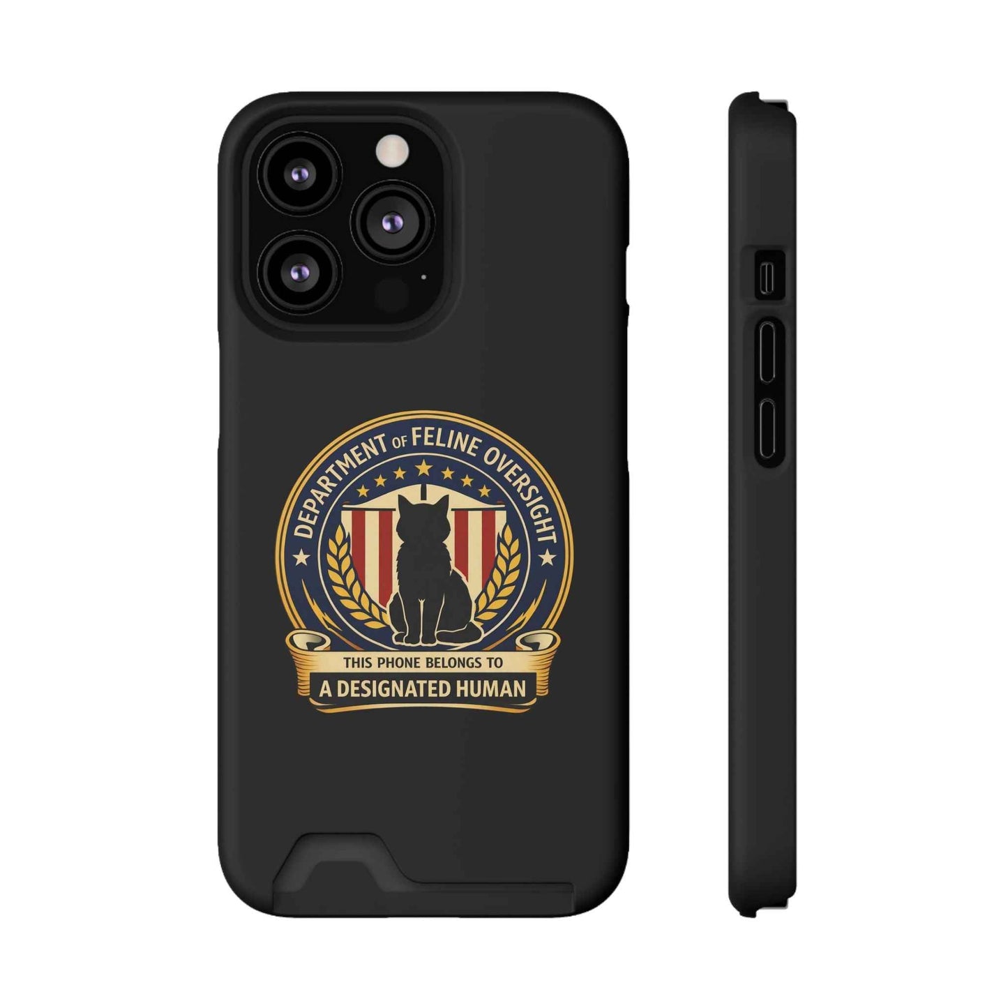 Department of Feline Oversight MagSafe iPhone Case — Designated Human Edition